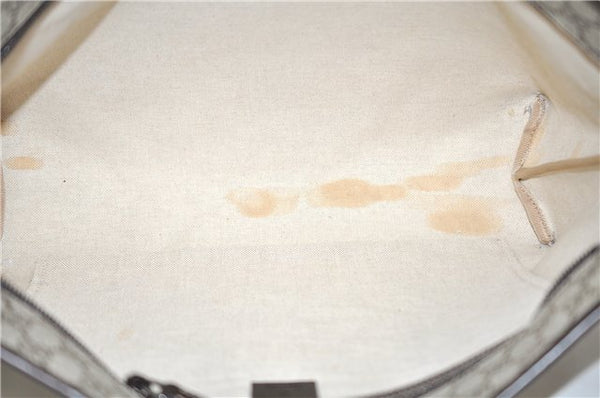 Authentic GUCCI Shoulder Hand Tote Bag GG PVC Leather 211137 Brown 4014E