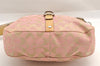 Authentic COACH Signature Shoulder Bag Canvas Enamel Leather F14446 Pink 4014I