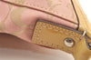 Authentic COACH Signature Shoulder Bag Canvas Enamel Leather F14446 Pink 4014I