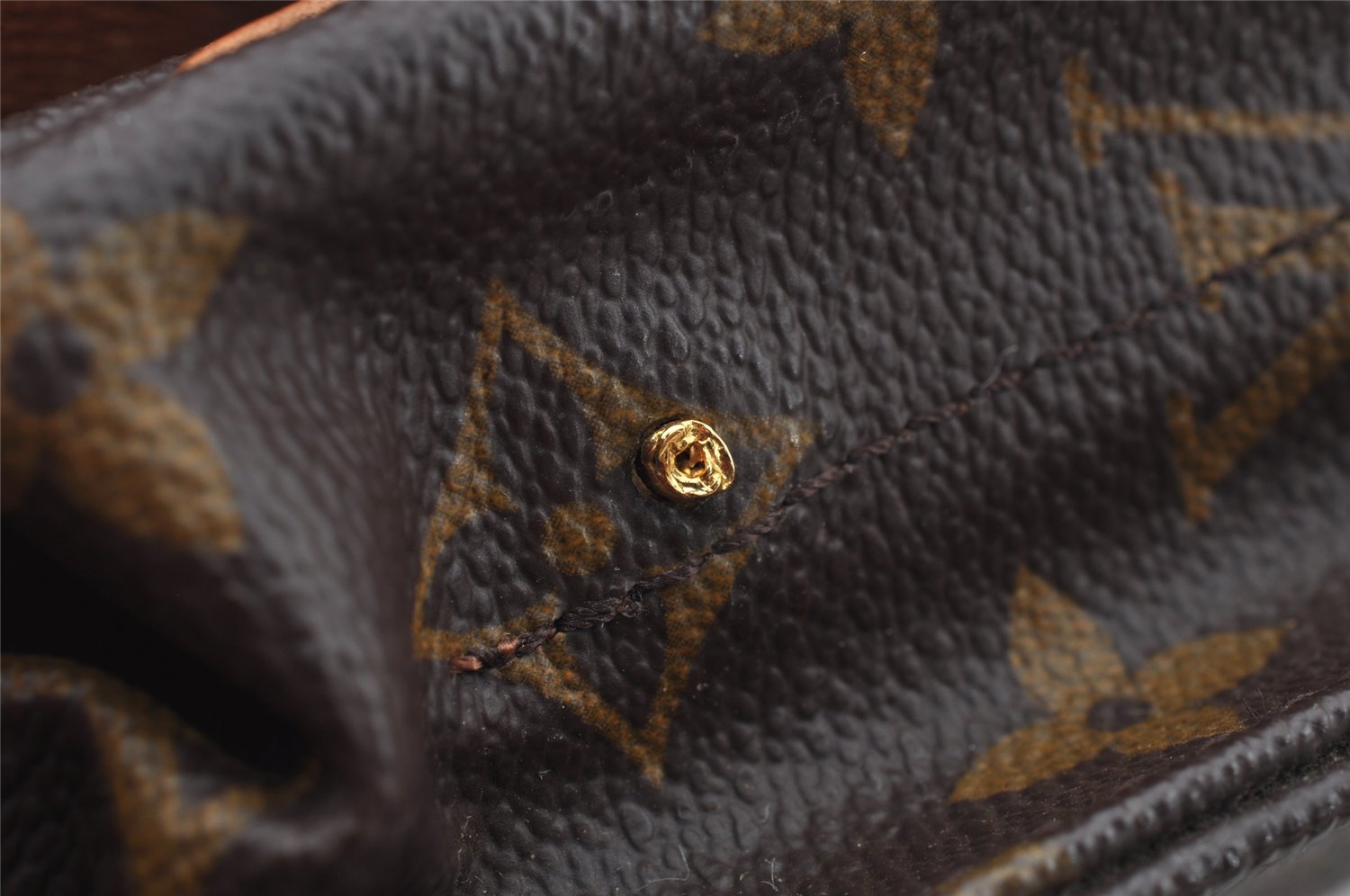 Authentic Louis Vuitton Monogram Cartouchiere MM M51253 Shoulder Bag Junk 4015I