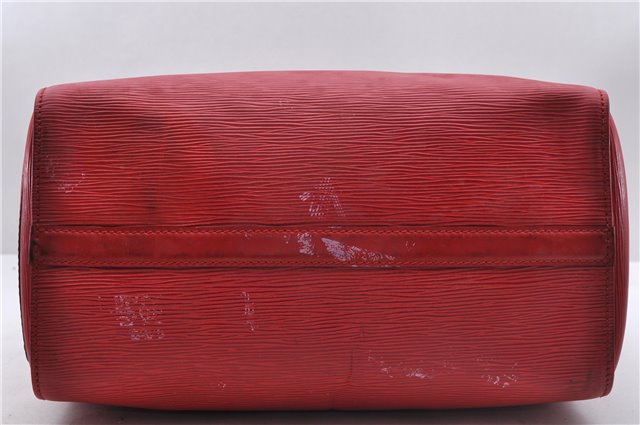 Authentic Louis Vuitton Epi Speedy 30 Hand Bag Red M43007 LV 4016D