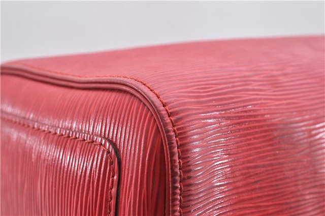 Authentic Louis Vuitton Epi Speedy 30 Hand Bag Red M43007 LV 4016D
