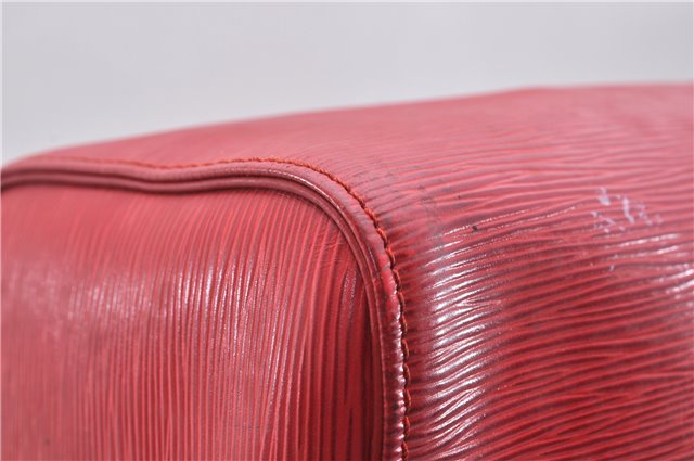 Authentic Louis Vuitton Epi Speedy 30 Hand Bag Red M43007 LV 4016D