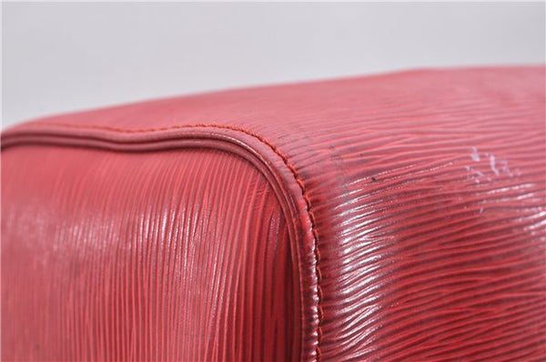 Authentic Louis Vuitton Epi Speedy 30 Hand Bag Red M43007 LV 4016D