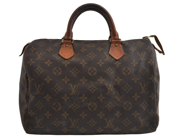 Authentic Louis Vuitton Monogram Speedy 30 Hand Boston Bag M41526 LV 4018I