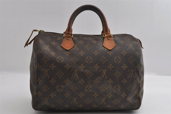 Authentic Louis Vuitton Monogram Speedy 30 Hand Boston Bag M41526 LV 4018I