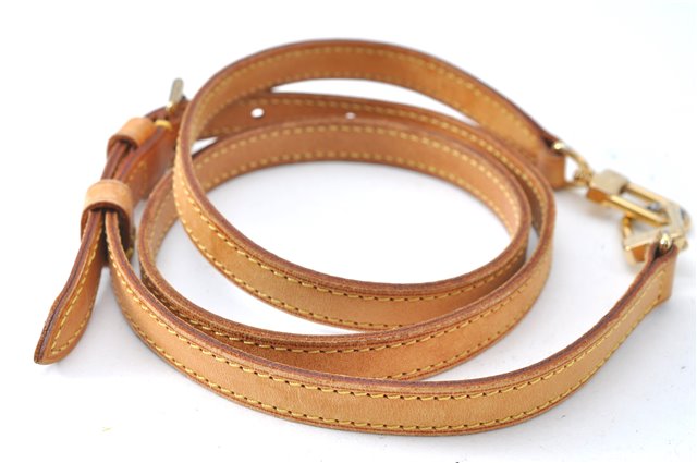 Authentic Louis Vuitton Leather Shoulder Strap Beige 41.7-49