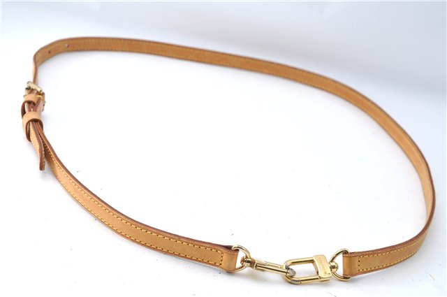 Authentic Louis Vuitton Leather Shoulder Strap Beige 41.7-49