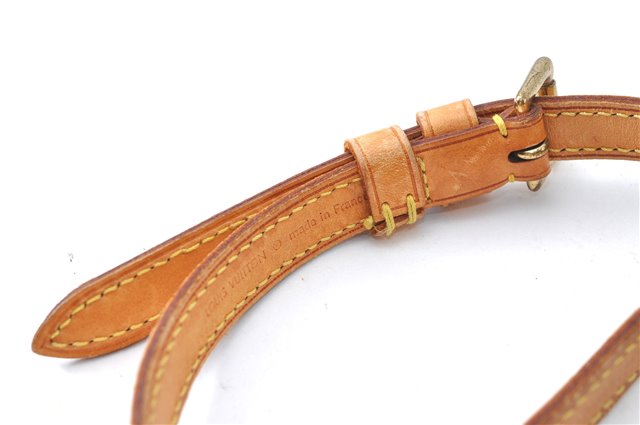 Authentic Louis Vuitton Leather Shoulder Strap Beige 41.7-49