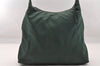 Authentic PRADA TESSUTO NASTRO Nylon Leather Shoulder Bag B9300 Green 4020I