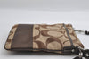 Authentic COACH Signature Shoulder Cross Body Bag Canvas Leather Brown 4024I