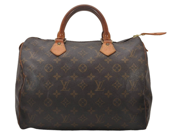 Authentic Louis Vuitton Monogram Speedy 30 Hand Boston Bag M41526 LV 4026I