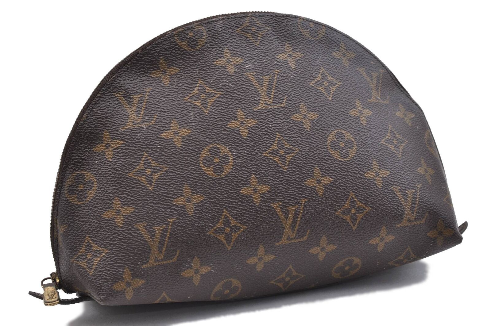 Louis Vuitton Monogram Trousse Demi Ronde 23 Cosmetic Pouch M47520 LV Junk 4028C