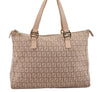 Authentic FENDI Zucchino Shoulder Hand Tote Bag Canvas Leather Pink 4028I