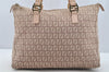Authentic FENDI Zucchino Shoulder Hand Tote Bag Canvas Leather Pink 4028I