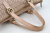 Authentic FENDI Zucchino Shoulder Hand Tote Bag Canvas Leather Pink 4028I