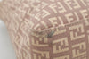 Authentic FENDI Zucchino Shoulder Hand Tote Bag Canvas Leather Pink 4028I