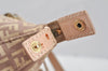 Authentic FENDI Zucchino Shoulder Hand Tote Bag Canvas Leather Pink 4028I