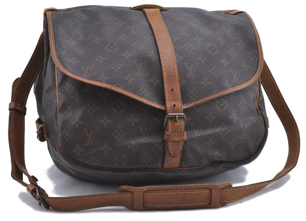 Auth Louis Vuitton Monogram Saumur 35 Shoulder Cross Body Bag M42254 LV 4030D