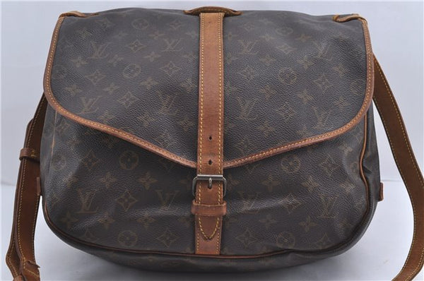 Auth Louis Vuitton Monogram Saumur 35 Shoulder Cross Body Bag M42254 LV 4030D