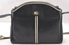 Authentic GUCCI Vintage Shoulder Cross Body Bag Purse Leather Black 4031I