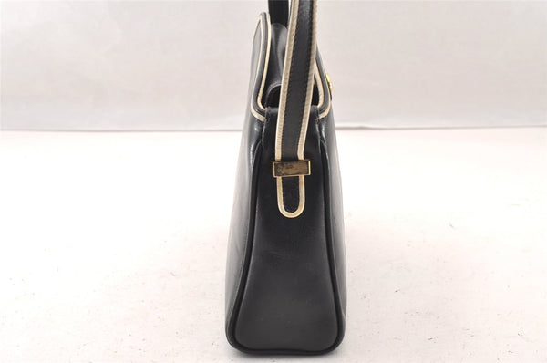 Authentic GUCCI Vintage Shoulder Cross Body Bag Purse Leather Black 4031I