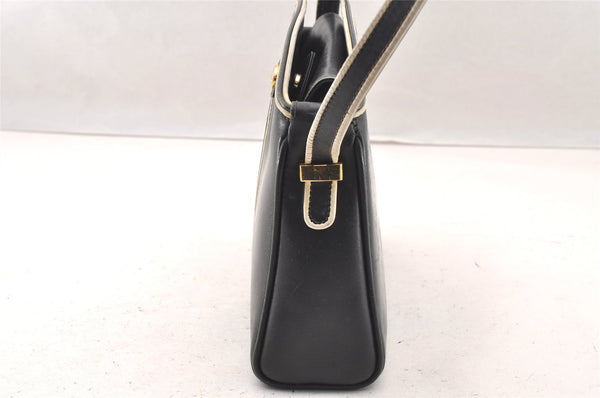 Authentic GUCCI Vintage Shoulder Cross Body Bag Purse Leather Black 4031I