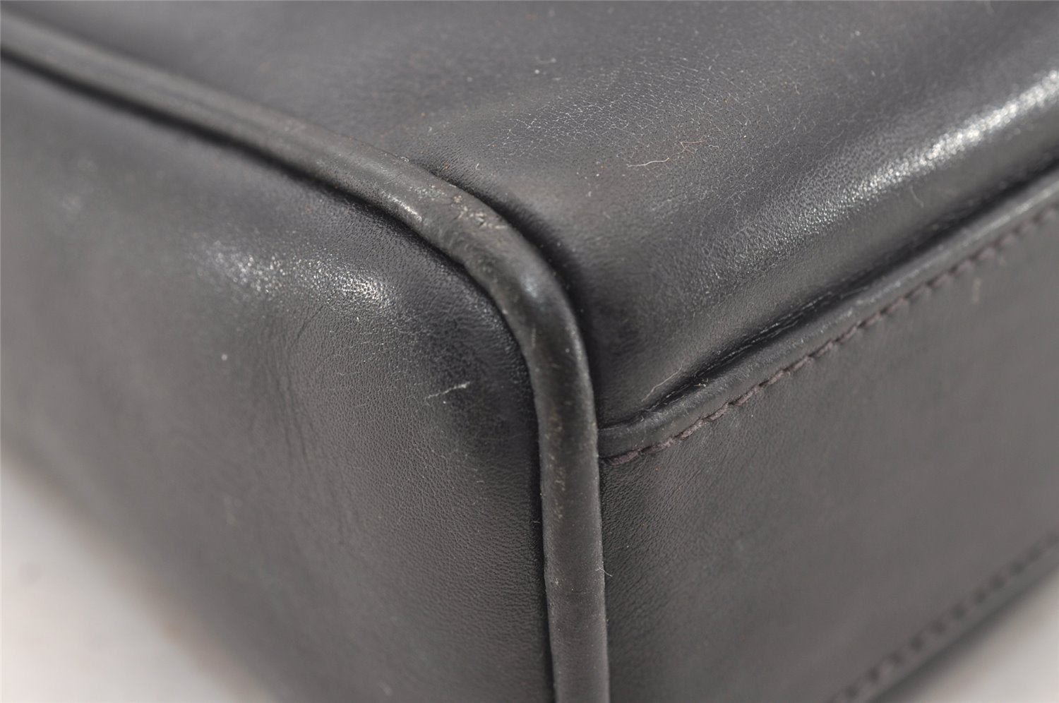 Authentic GUCCI Vintage Shoulder Cross Body Bag Purse Leather Black 4031I