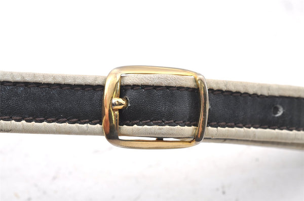 Authentic GUCCI Vintage Shoulder Cross Body Bag Purse Leather Black 4031I