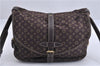 Auth Louis Vuitton Monogram Mini Lin Saumur 30 Shoulder Bag M95227 Brown 4033F