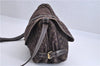 Auth Louis Vuitton Monogram Mini Lin Saumur 30 Shoulder Bag M95227 Brown 4033F
