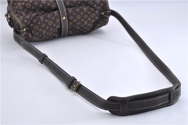 Auth Louis Vuitton Monogram Mini Lin Saumur 30 Shoulder Bag M95227 Brown 4033F