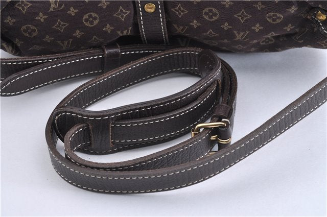 Auth Louis Vuitton Monogram Mini Lin Saumur 30 Shoulder Bag M95227 Brown 4033F