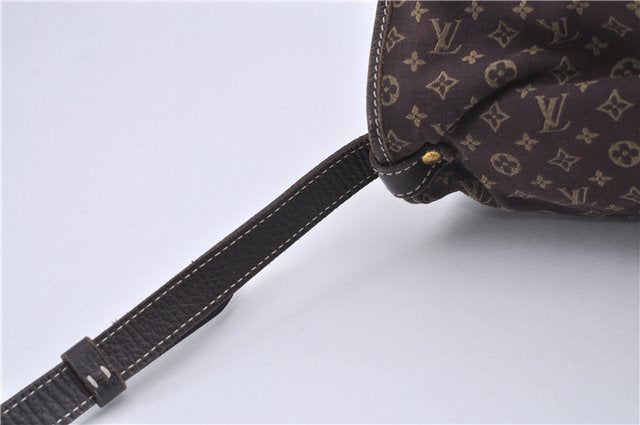 Auth Louis Vuitton Monogram Mini Lin Saumur 30 Shoulder Bag M95227 Brown 4033F