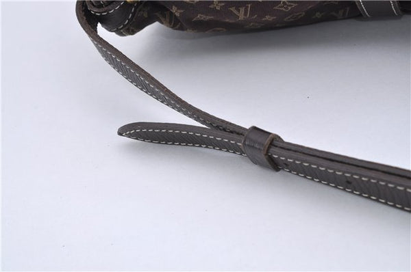 Auth Louis Vuitton Monogram Mini Lin Saumur 30 Shoulder Bag M95227 Brown 4033F