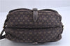 Auth Louis Vuitton Monogram Mini Lin Saumur 30 Shoulder Bag M95227 Brown 4033F