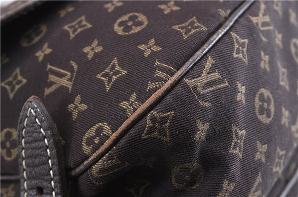 Auth Louis Vuitton Monogram Mini Lin Saumur 30 Shoulder Bag M95227 Brown 4033F