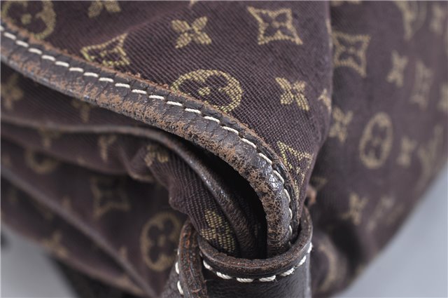 Auth Louis Vuitton Monogram Mini Lin Saumur 30 Shoulder Bag M95227 Brown 4033F
