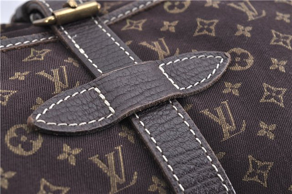 Auth Louis Vuitton Monogram Mini Lin Saumur 30 Shoulder Bag M95227 Brown 4033F