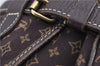 Auth Louis Vuitton Monogram Mini Lin Saumur 30 Shoulder Bag M95227 Brown 4033F