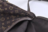 Auth Louis Vuitton Monogram Mini Lin Saumur 30 Shoulder Bag M95227 Brown 4033F