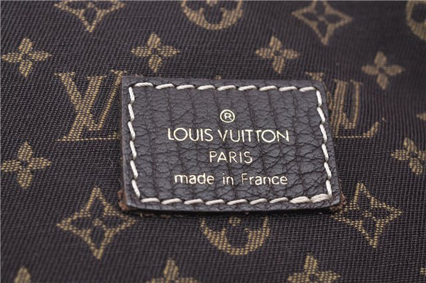 Auth Louis Vuitton Monogram Mini Lin Saumur 30 Shoulder Bag M95227 Brown 4033F