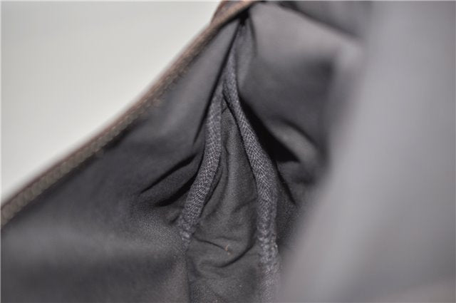 Auth Louis Vuitton Monogram Mini Lin Saumur 30 Shoulder Bag M95227 Brown 4033F