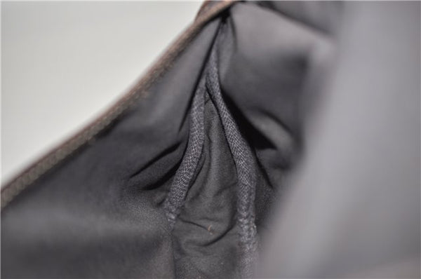 Auth Louis Vuitton Monogram Mini Lin Saumur 30 Shoulder Bag M95227 Brown 4033F