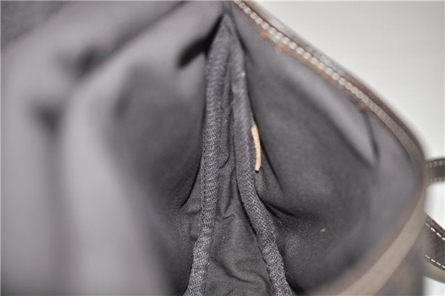 Auth Louis Vuitton Monogram Mini Lin Saumur 30 Shoulder Bag M95227 Brown 4033F