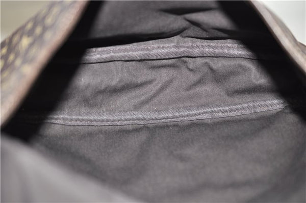 Auth Louis Vuitton Monogram Mini Lin Saumur 30 Shoulder Bag M95227 Brown 4033F