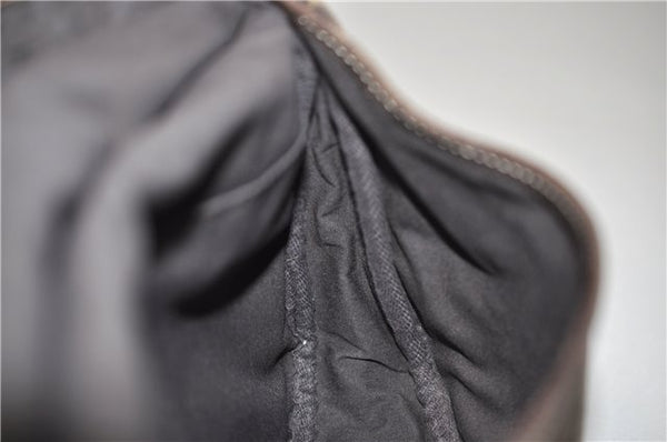 Auth Louis Vuitton Monogram Mini Lin Saumur 30 Shoulder Bag M95227 Brown 4033F