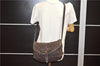 Auth Louis Vuitton Monogram Mini Lin Saumur 30 Shoulder Bag M95227 Brown 4033F