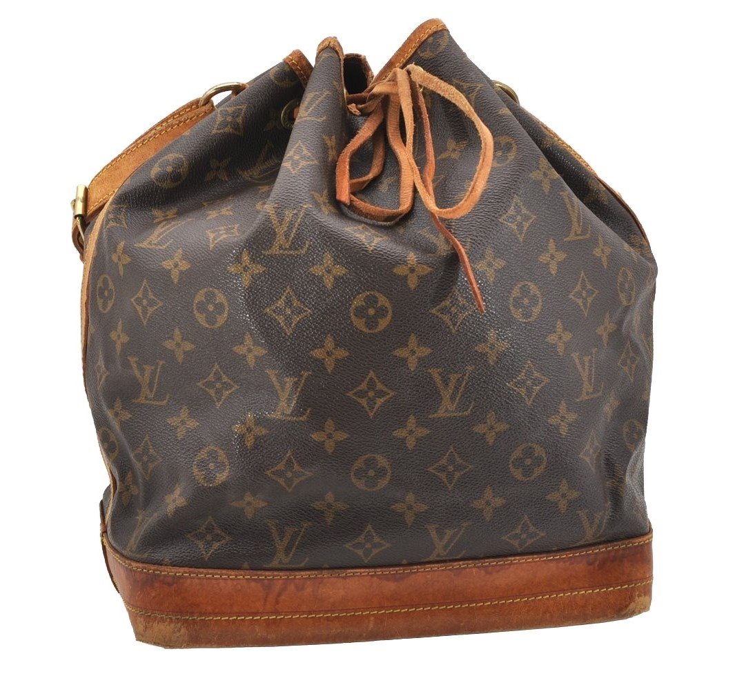 Authentic Louis Vuitton Monogram Noe Shoulder Drawstring Bag M42224 LV 4033I