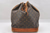 Authentic Louis Vuitton Monogram Noe Shoulder Drawstring Bag M42224 LV 4033I